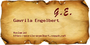 Gavrila Engelbert névjegykártya